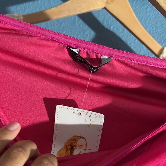 PRETTYGARDEN Womens Strapless Tube Asymmetrical Ruffle Maxi Bodycon Dress - Picture 6 of 6